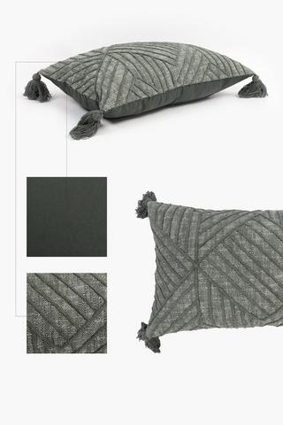 Embossed Kansas Cross Woven Scatter Cushion, 40x60cm
