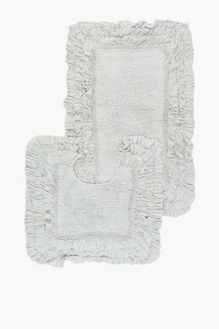 2 Piece Flayers Bath Mat Set