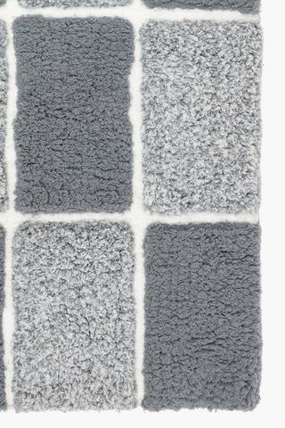 2 Piece Cubes Bath Mat Set
