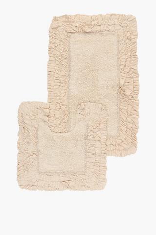 2 Piece Flayers Bath Mat Set