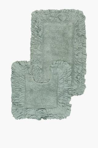 2 Piece Flayers Bath Mat Set