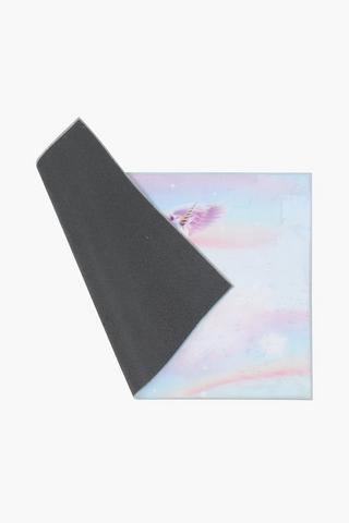 Printed Flannel Zoe Magic Unicorn Rug, 70x110cm