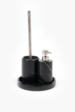 Stone Marble Toilet Brush Set