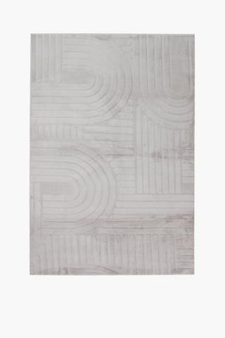 Polycotton Fur Arch Geometric Rug, 120x180cm