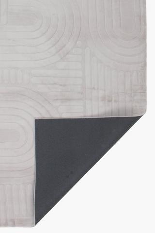 Polycotton Fur Arch Geometric Rug, 120x180cm