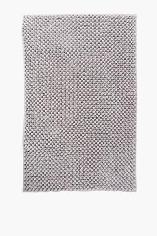 Two Tone Micro Chenille Bobble Bath Mat, 50x80cm