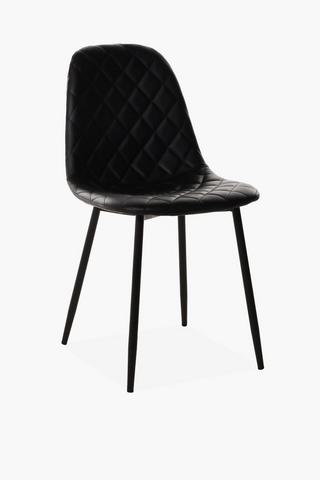 Diam Pu Quilted Dining Chair