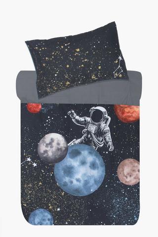Soft Touch Atlas Spaceman Reversible Duvet Cover Set
