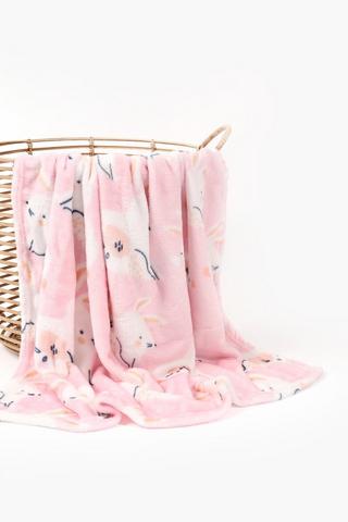 Printed Olivia Floral Blanket, 75x100cm