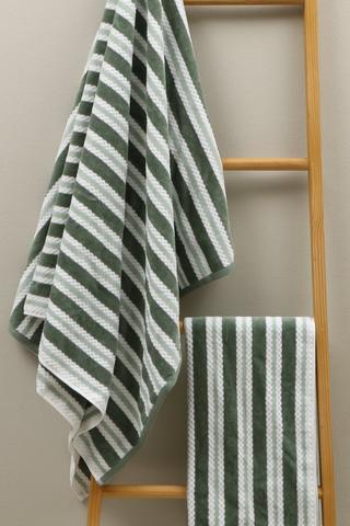 Dobby Textured Stripe Cotton Hand Towel, 50x90cm