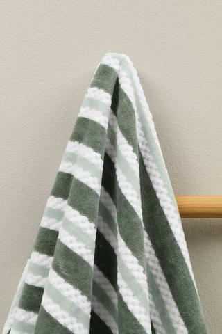 Dobby Textured Stripe Cotton Hand Towel, 50x90cm