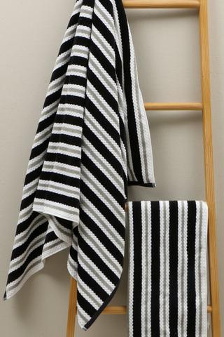 Dobby Textured Stripe Cotton Hand Towel, 50x90cm