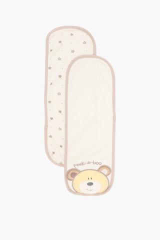 2 Pack Burp Cloth Peak-a-boo Bear