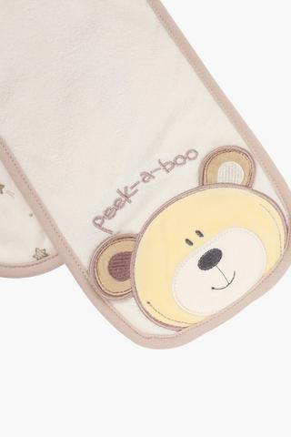 2 Pack Burp Cloth Peak-a-boo Bear