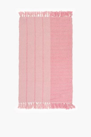 Cotton Stripe Runner Rug, 70x110cm