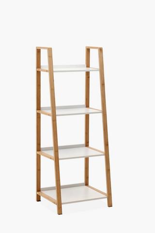 Bamboo 4 Tier Ladder Shelf