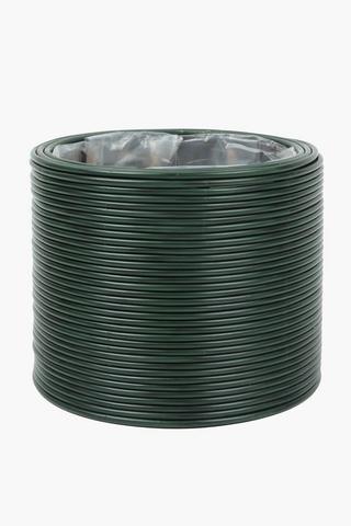 Striped Plastic Planter, 29x23cm