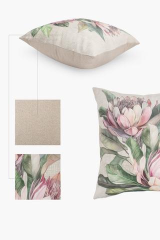 Printed Kitts Protea Scatter Cushion, 50x50cm