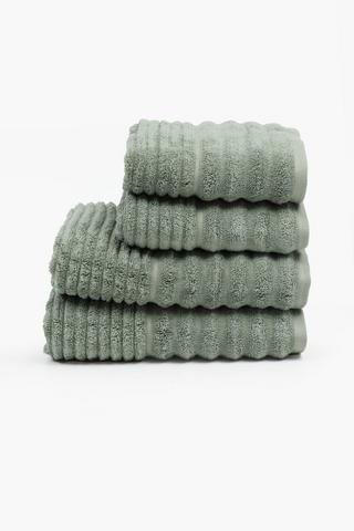 4 Pack Ripple Cotton Towel Set