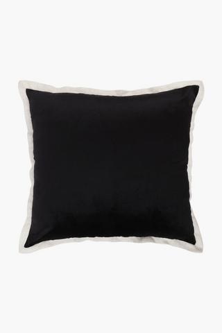 Velvet Linen Oxford Scatter Cushion, 60x60cm
