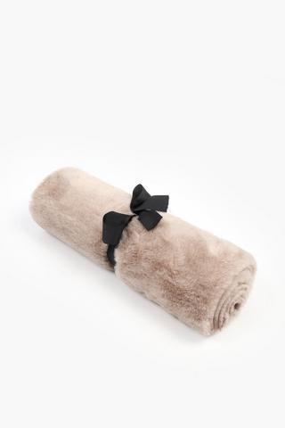 Cationic Faux Fur Bath Mat Runner,50x120cm