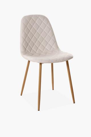 Diam Pu Quilted Dining Chair