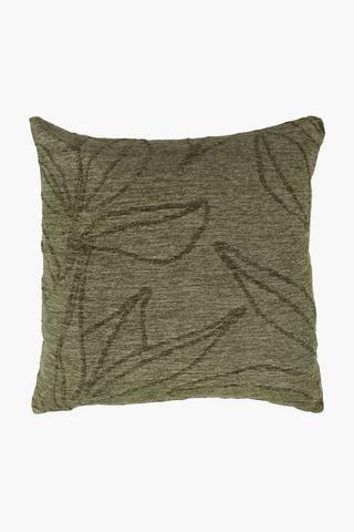 Chenille Leaf Scatter Cushion, 60x60cm