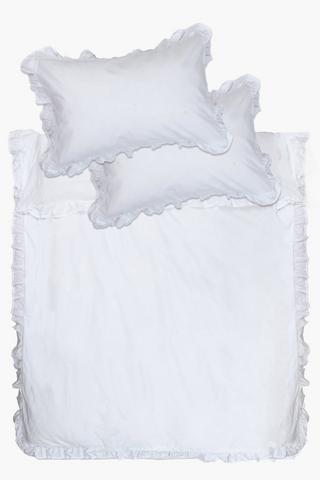144 Thread Count Premium Cotton Frill Duvet Cover Set