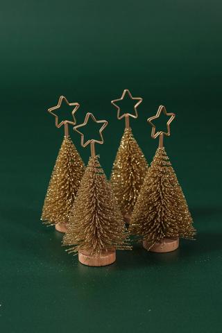 4 Pack Tree Star Statues, 18cm