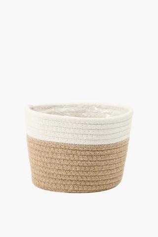 Rope Basket Planter, 21x16cm