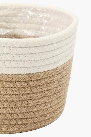 Rope Basket Planter, 21x16cm