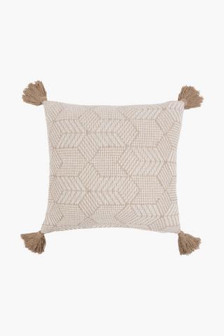 Oles Textured Rustic Geometric Scatter Cushion, 50x50cm