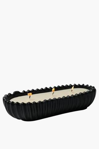 Ripple Ceramic Candle, 32x8cm