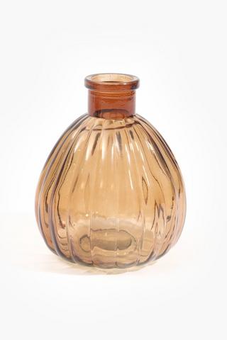 Bulb Ribbed Vase, 13x15cm