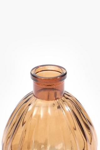 Bulb Ribbed Vase, 13x15cm