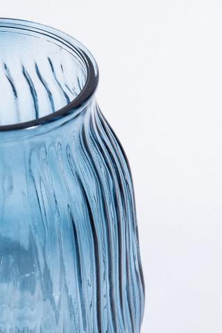 Azure Ripple Vase, 16x20cm