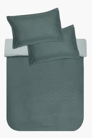 Soft Touch Embossed Wave Duvet Cover Set