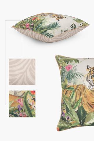Premium Double Sided Tiger Belly Feather Filled Scatter Cushion, 60x60cm