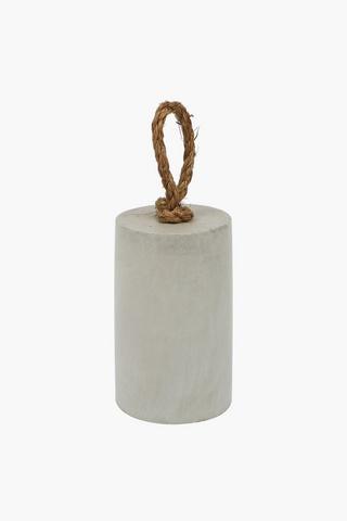 Glazed Cement Cylinder Doorstop