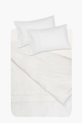 Polycotton Pom Pom Duvet Cover Set
