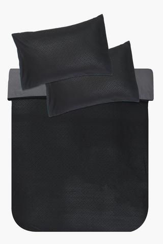 Soft Touch Embossed Lattice Duvet Cover Set