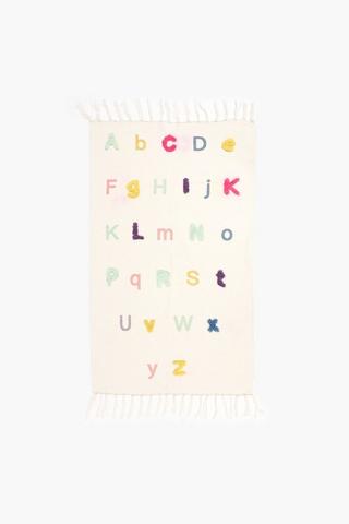 Alphabet Tufted Cotton Runner Rug,70x110cm