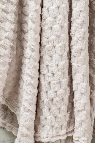 Block Coral Fleece Blanket, 180x200cm