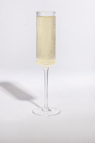 Palm Ribbed Champagne Glass