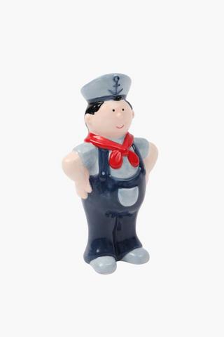 Ceramic Sailor Statue, 7x16cm