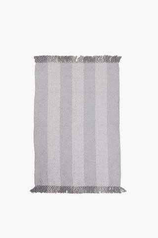 Fernando Cotton Stripe Tassel Rug, 50x80cm