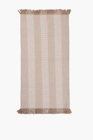 Fernando Stripe Woven Jacquard Tassel Runner, 70x140cm