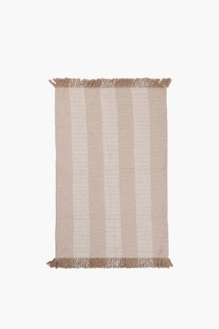 Fernando Cotton Stripe Tassel Rug, 50x80cm