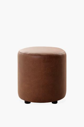 Round Pu Ottoman