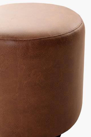 Round Pu Ottoman